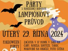 Halloween party s kouzelnicí Radanou a lampiónovým průvodem